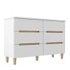 COMODA - 6 CAJONES MDF BLANCO LOGAN