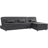 Sillón Penelope gris grafito sofá cama chaise longue moderno - DIVINO