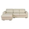 SOFA C/CHAISE - MÁS DE 4 CUERPOS CUERO-100-NATURAL NATURAL-BEIGE TEXAS CRUDO