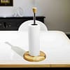 PORTA ROLLO PAPEL DE MESA MADERA METAL LH-3665
