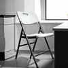 SILLA PLEGABLE PLASTICO METAL COLOR BLANCO LH-4267