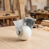RUEDA BLANCA 1.5″ BASE METALICA FIJA LH-1693