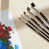 PINCEL 5PZ CHATO PARA OLEO-ACRILICO MAKAWA MK-0839