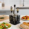 CONDIMENTERO DISPENSADOR 4PZ NEGRO TW-110044