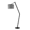Luminaria de pie pantalla gris articulada E27 165cm