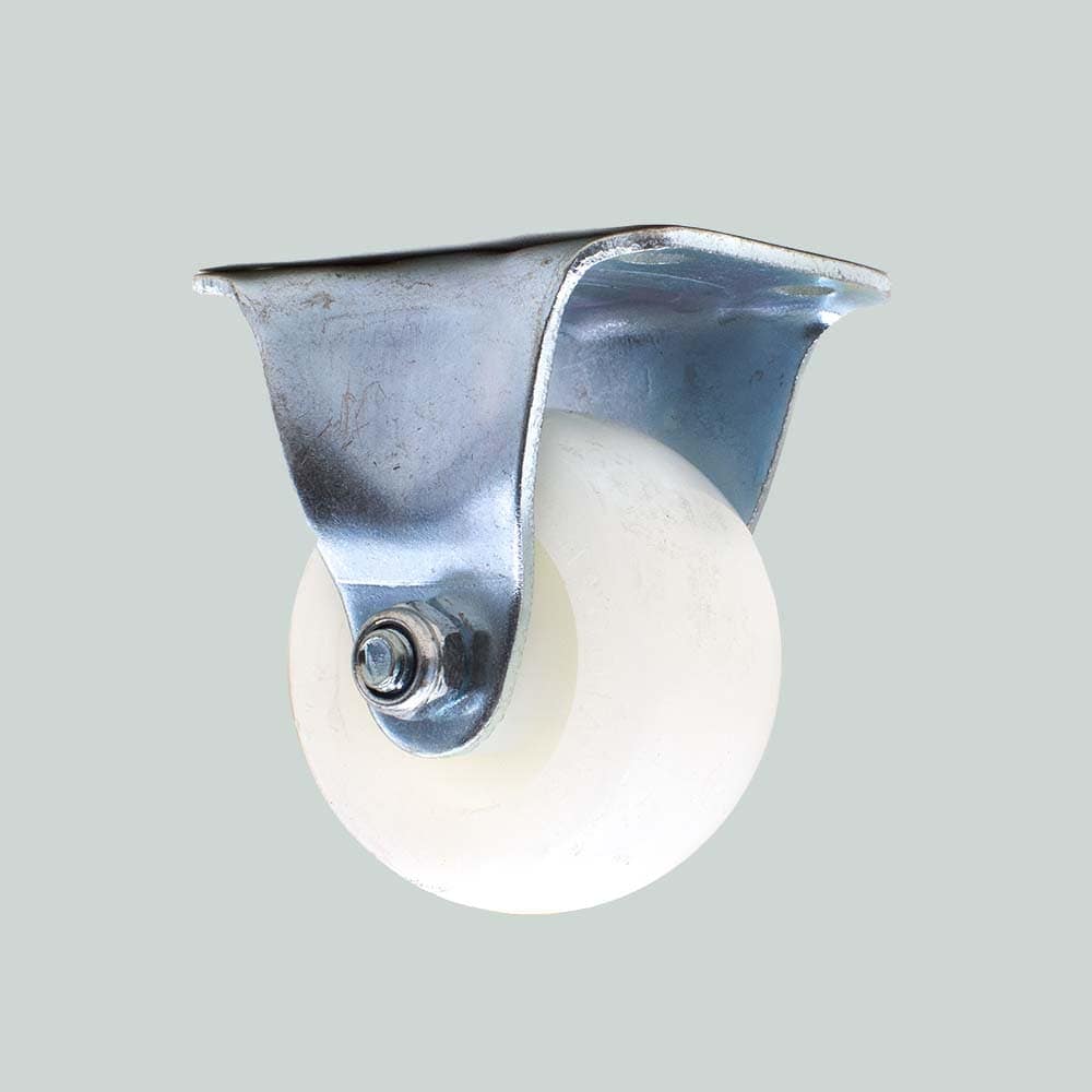 RUEDA BLANCA 4″ BASE METALICA FIJA LH-1697 - Imagen 6