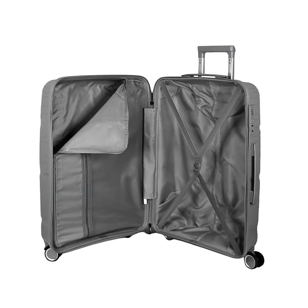 VALIJA RIGIDA C/RUEDAS 24″ GRIS LH-4414 - Imagen 5