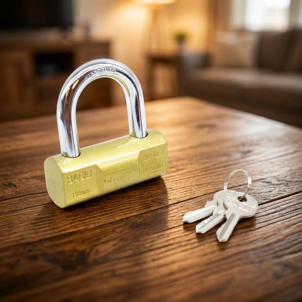 CANDADO BRONCEADO EN BLISTERS 80MM BAOLI LH-1278