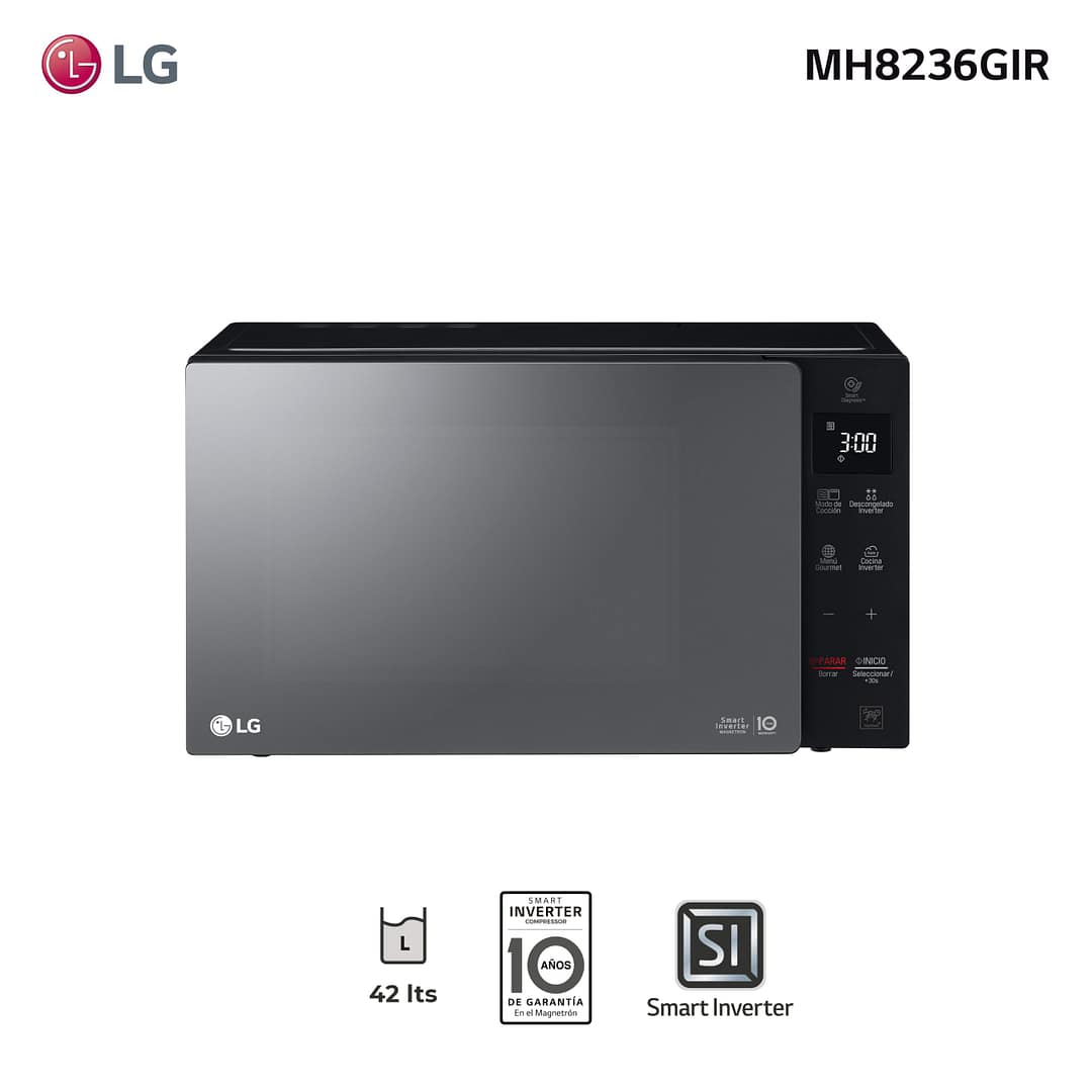 Microondas inverter con grill 42L LG MH8236GIR