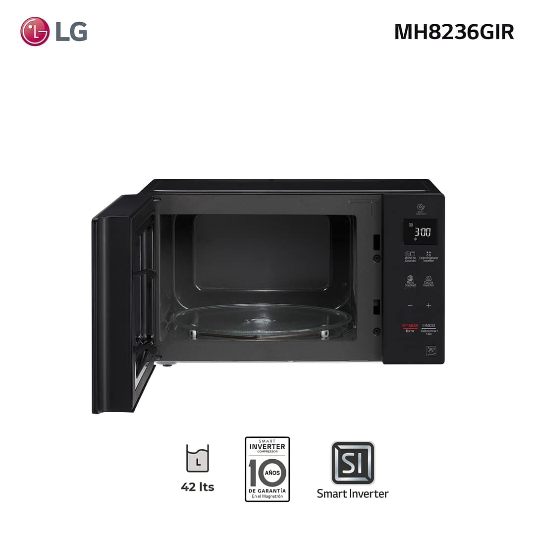 Microondas inverter con grill 42L LG MH8236GIR - Imagen 2
