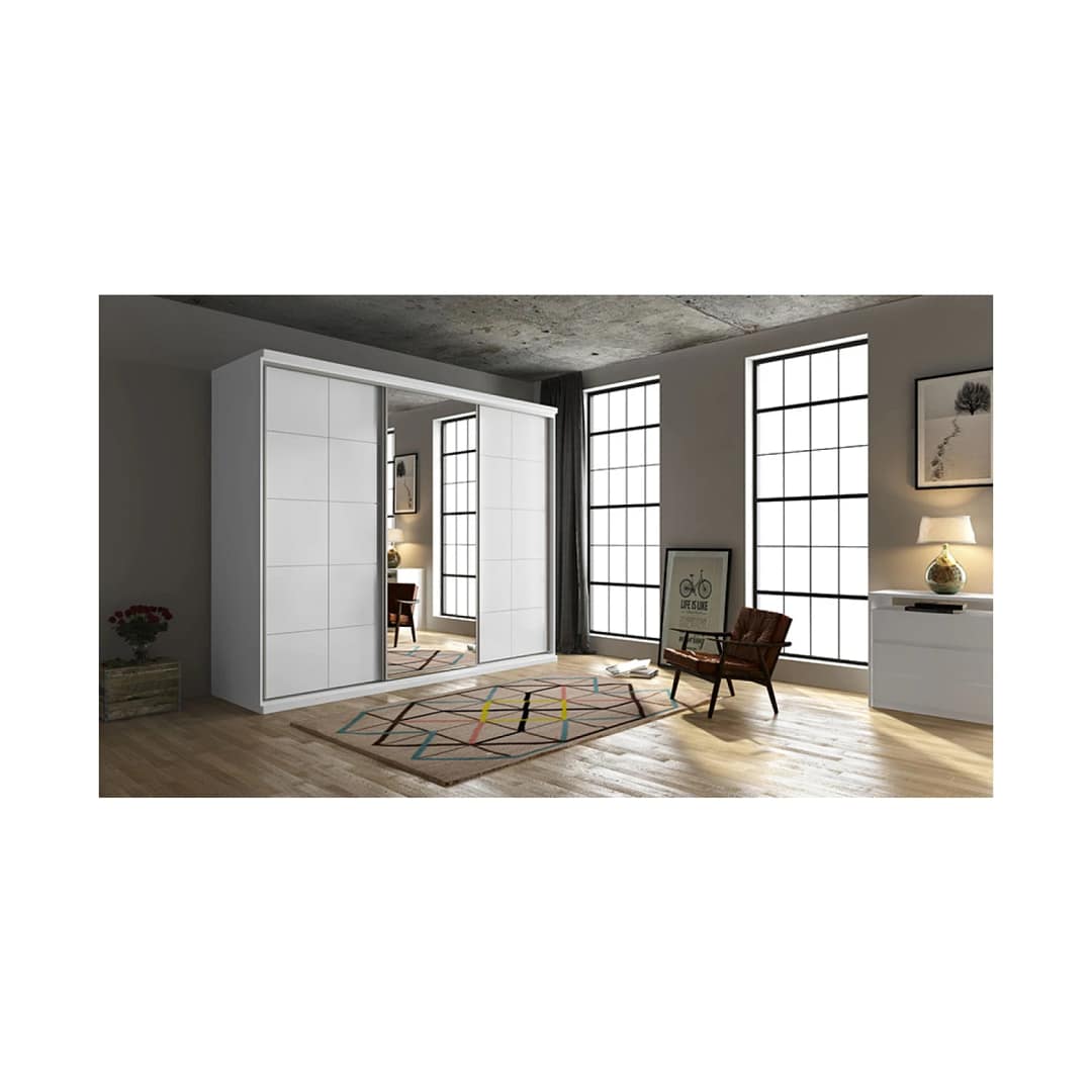 Placard Ropero South MDF Blanco - Puertas Corredizas 2 y 3 Puertas - Imagen 3