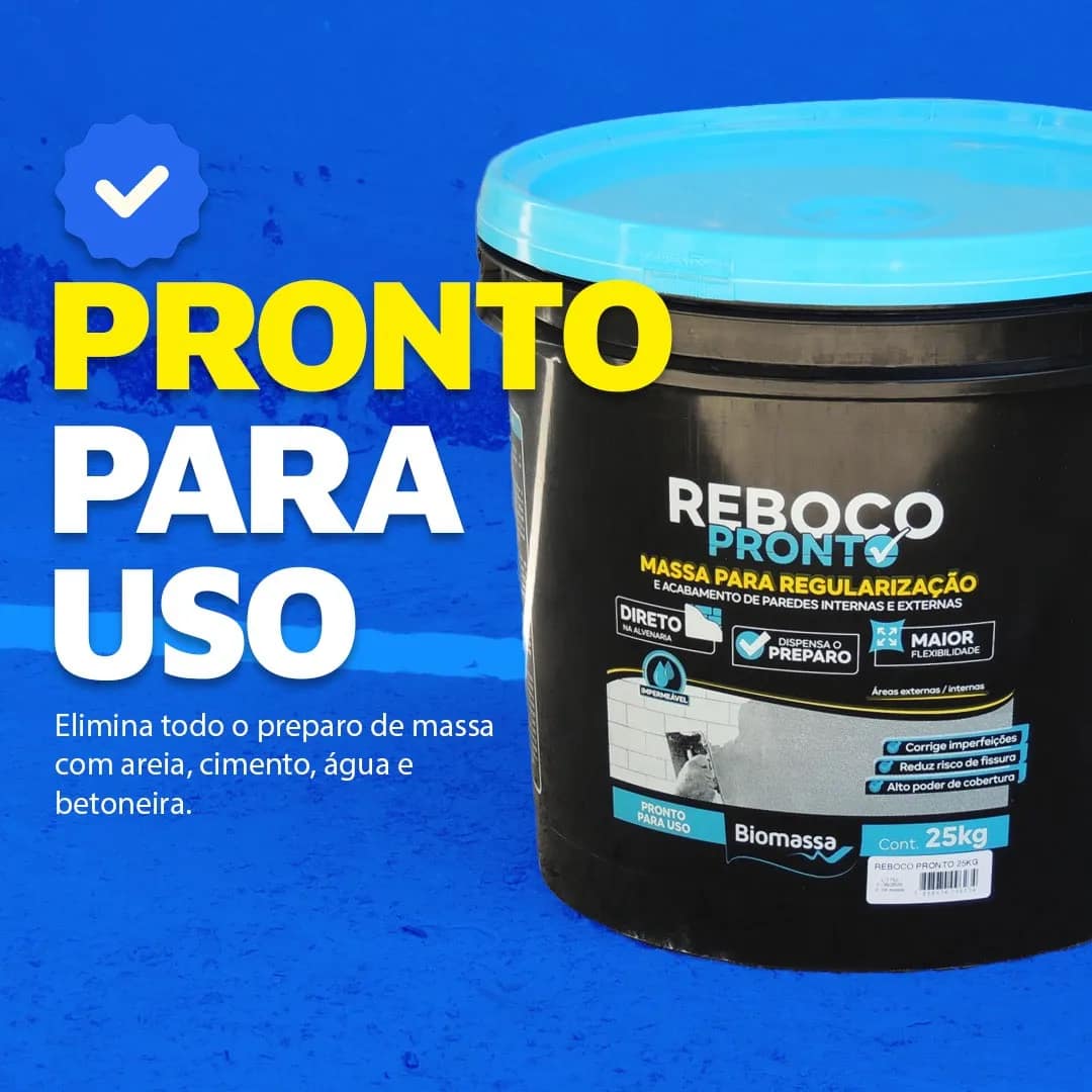 Revoque Pronto 3 En 1 Paredes Internas Y Externas Biomassa - Imagen 3