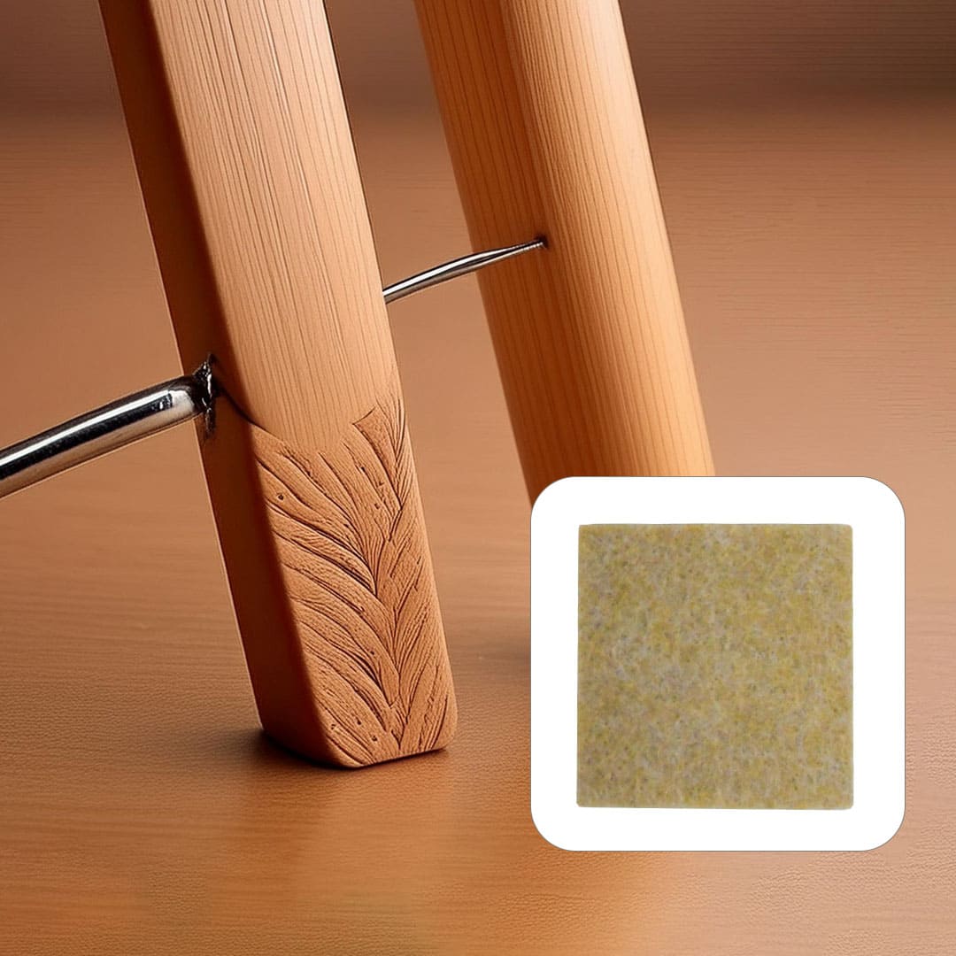 PROTECTOR ADHESIVO CUADRADO BEIGE 8PZ 40MM LH3577