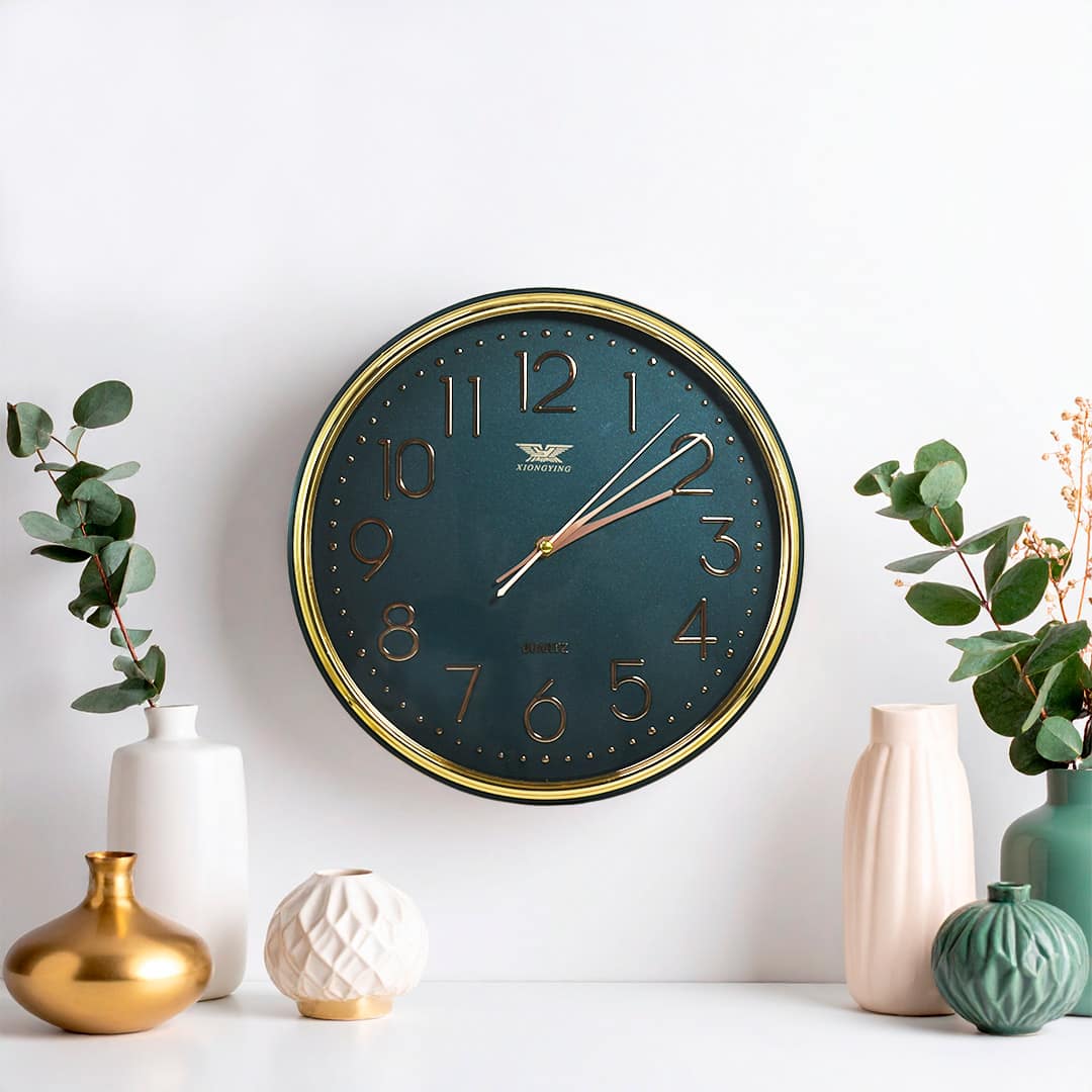 RELOJ REDONDO BORDE METALICO 30CM DIAMETRO LH-4844 - Imagen 3