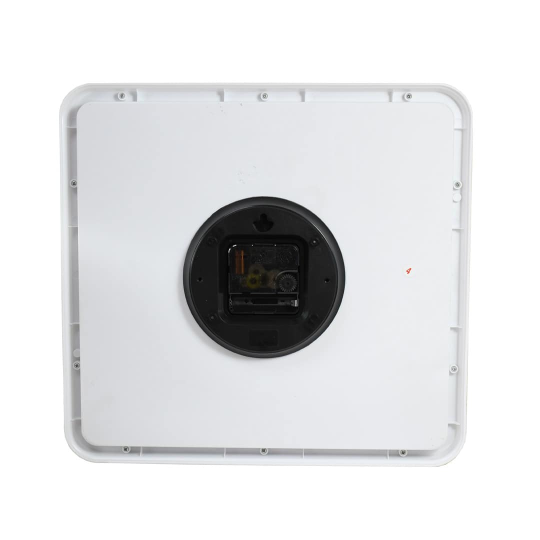 RELOJ CUADRADO BLANCO 32X30 BORDE PLATA LH-4846 - Imagen 12