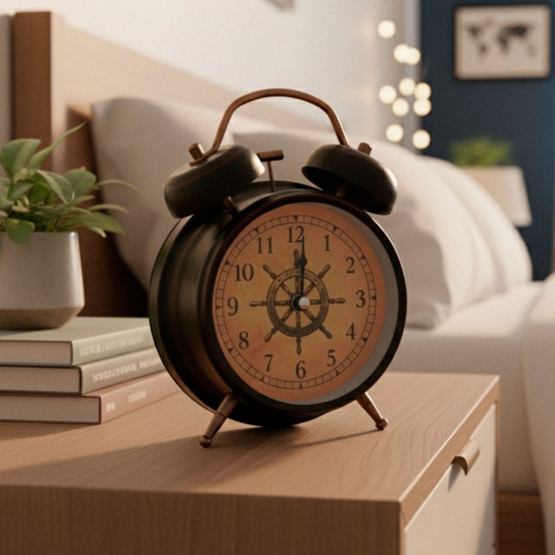 RELOJ DESPERTADOR REDONDO FONDO TIMON LH-4831