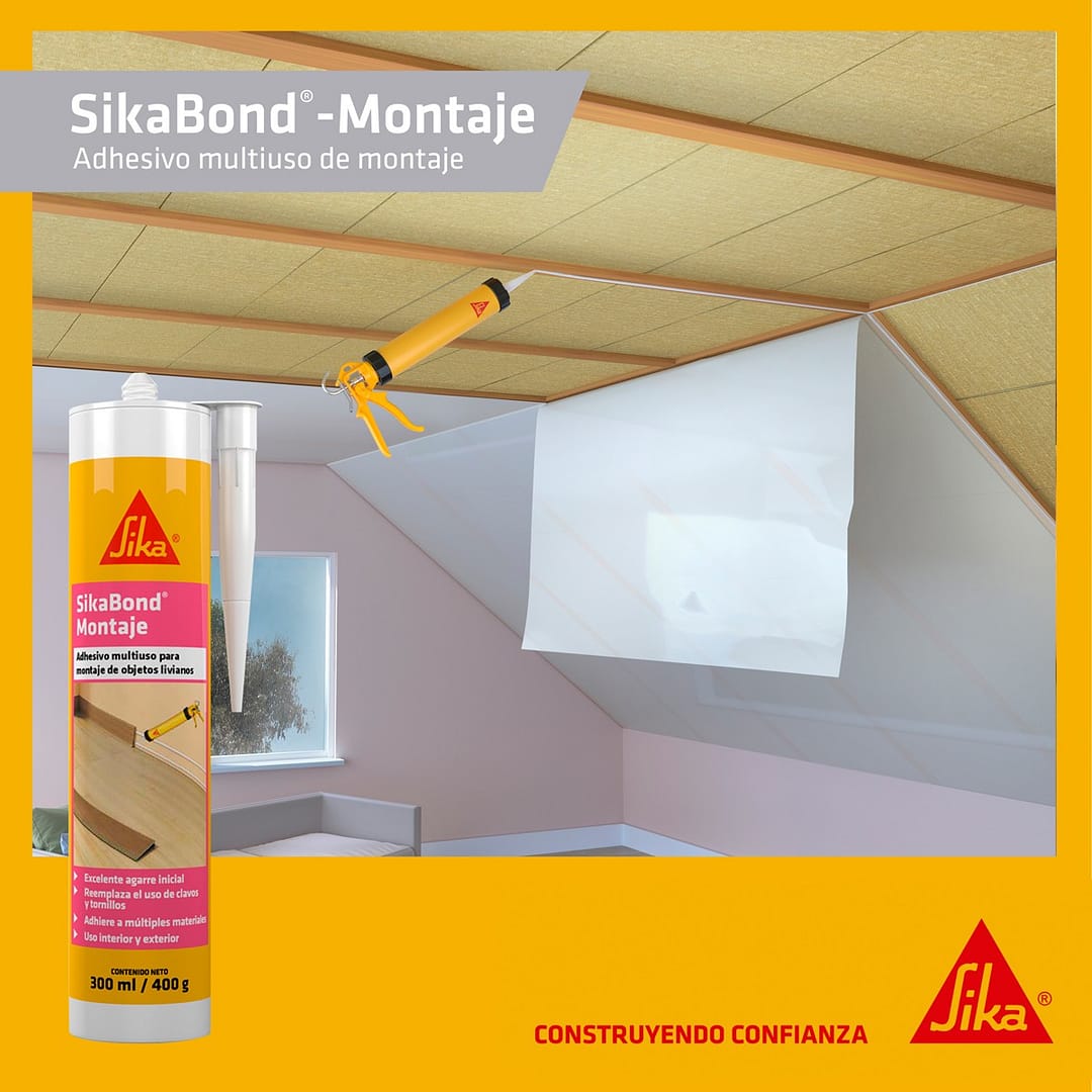 ADHESIVO MONTAJE SIKABOND GRIS 300CC - Imagen 4