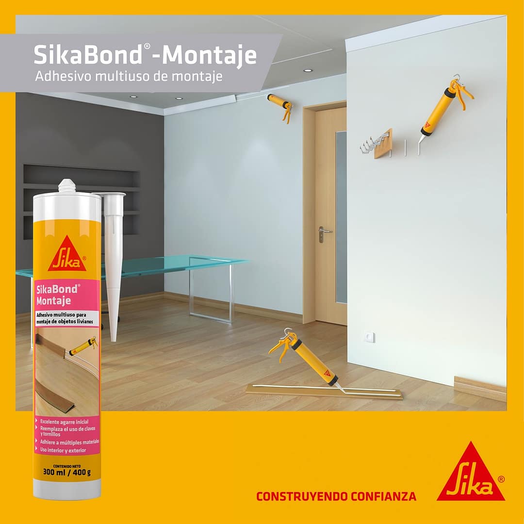 ADHESIVO MONTAJE SIKABOND GRIS 300CC - Imagen 5