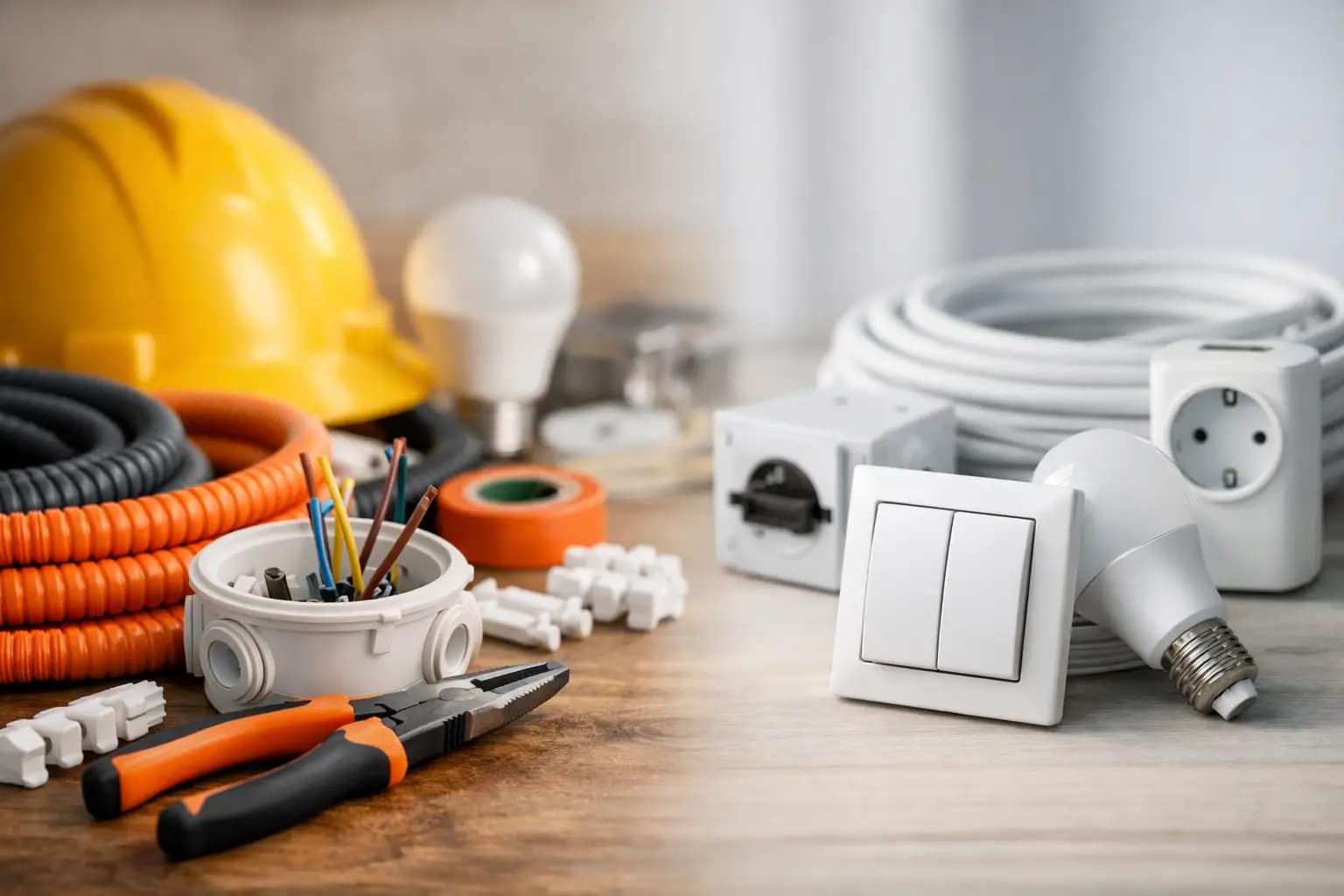 Material eléctrico para obra y hogar
