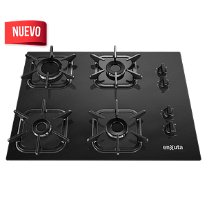 Anafe de Empotrar a Gas en Vidrio negro – AENXV2742NG – Enxuta