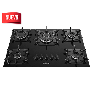 Anafe de Empotrar a Gas en Vidrio Negro – AENXV2752NG – Enxuta