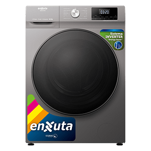 Lavarropas Inverter ENXUTA LENX161050S – Carga Frontal 10,5 kg, 1.400 RPM, 15 Programas