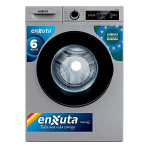 Lavarropas ENXUTA LENX765DS – Carga Frontal 6kg, 1000RPM, 15 Programas