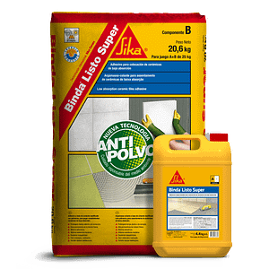 Adhesivo cementicio máxima adherencia Sika Binda Listo Super