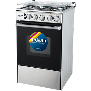 Cocina Supergas 4 Hornallas Inox con Termocupla 50x60 - Enxuta - CENX9504I