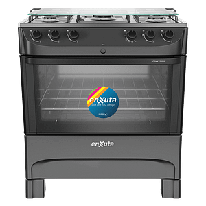 Cocina Supergas 5 Hornallas Negra con Termocupla y Encendido - Brasil