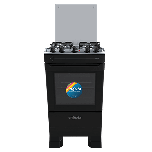 Cocina Supergas 4 Hornallas Negra con Termocupla y Grill - CENX27542NG-1 - Enxuta