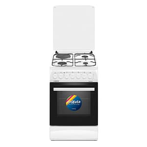 Cocina Combinada 3 Hornallas y 1 Disco Eléctrico Blanca 50x60 - Enxuta - CENX5546W