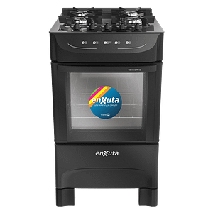 Cocina Supergas 4 Hornallas Negra, Mesada de Vidrio y Termocupla - Brasil