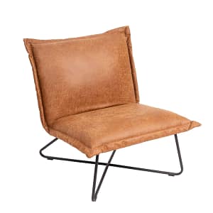 Butaca simil cuero camel