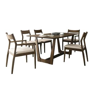 JUEGO DE COMEDOR 1+6 - MADERA OSLO