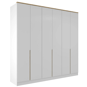 Placard Ropero 6 Puertas MDF Blanco Logan - DIVINO