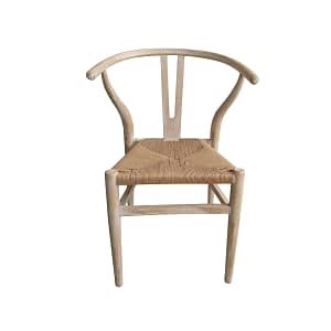 SILLA DE COMEDOR - MADERA NATURAL-BEIGE WISHBONE