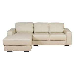 SOFA C/CHAISE - MÁS DE 4 CUERPOS CUERO-100-NATURAL NATURAL-BEIGE TEXAS CRUDO