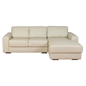 SOFA C/CHAISE - MÁS DE 4 CUERPOS CUERO-100-NATURAL NATURAL-BEIGE TEXAS CRUDO