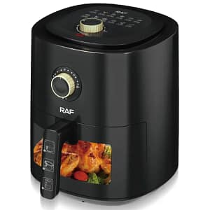 Freidora Sin Aceite Air Fryer Raf 4.0l Horno Aire Caliente Negro