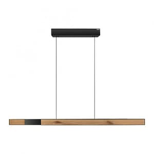 Colgante LED Lineal Motorizado Neuhaus PURE PU LM Regulable 39W Negro y Madera