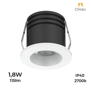 Embutido LED 3cm redondo para gabinete 1.8W 2700K BLANCO