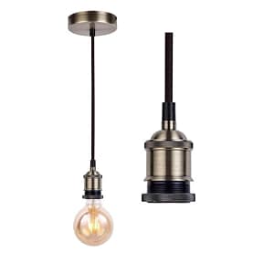 Portalámparas bronce con Lámpara Led filamento GLOBO