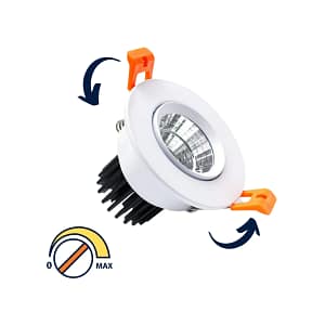 Spot LED 5W MÓVIL, de empotrar redondo, Dimerizable BLANCO