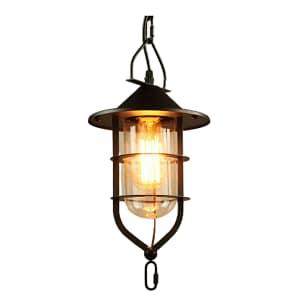 Campana tipo farol negra