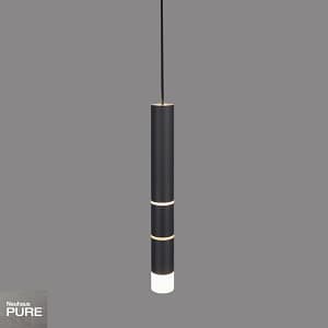 Colgante led tubular negro 10W 7 modos 3000K Neuhaus