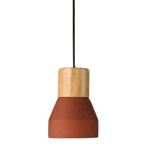 Luminaria de cemento y madera