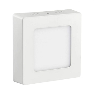 Panel LED 6W, de adosar, aplicar cuadrado BLANCO - Frío 6500K