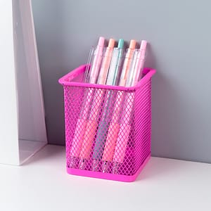 PORTA LAPIZ METALICO COLOR SURTIDO 8X8CM LH-3904