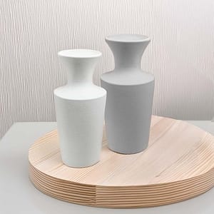 FLORERO CERAMICA GRIS ALTO 23CM LH-3715